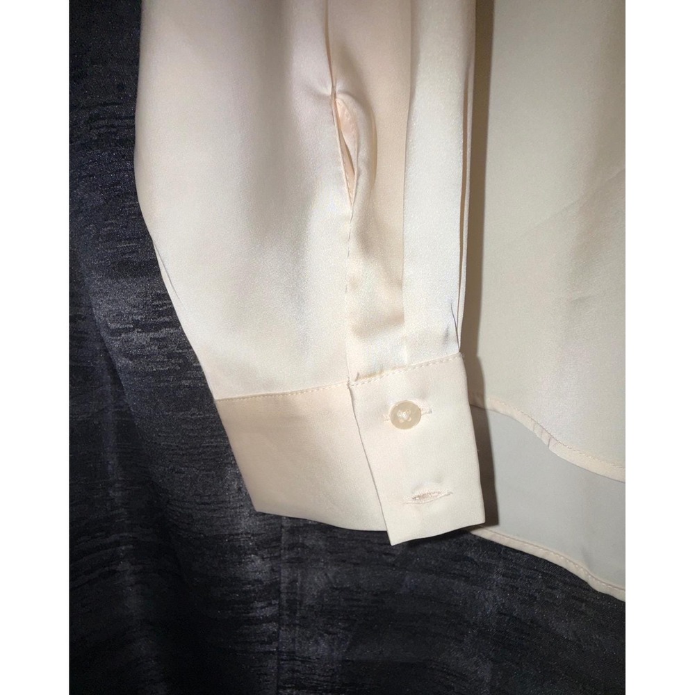 Women's Blouse Lot Size Large Maison d'Amélie Satin + Dokotoo Pink Ruffle Top - Picture 7 of 9